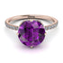 Double Hidden Halo Amethyst Engagement Ring - Angelina No. 302