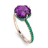 Double Hidden Halo Amethyst Engagement Ring - Angelina No. 305