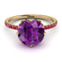 Double Hidden Halo Amethyst Engagement Ring - Angelina No. 310