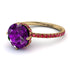 Double Hidden Halo Amethyst Engagement Ring - Angelina No. 310