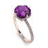 Double Hidden Halo Amethyst Engagement Ring - Angelina No. 302