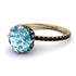 Double Hidden Halo Aquamarine Engagement Ring - Angelina No. 407
