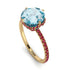 Double Hidden Halo Aquamarine Engagement Ring - Angelina No. 410 image 2