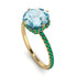 Double Hidden Halo Aquamarine Engagement Ring - Angelina No. 404