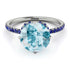 Double Hidden Halo Aquamarine Engagement Ring - Angelina No. 415 image 3