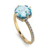 Double Hidden Halo Aquamarine Engagement Ring - Angelina No. 401 image 2