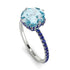 Double Hidden Halo Aquamarine Engagement Ring - Angelina No. 415 image 2