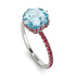 Double Hidden Halo Aquamarine Engagement Ring - Angelina No. 412 image 2