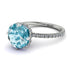 Double Hidden Halo Aquamarine Engagement Ring - Angelina No. 403 image 1