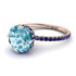 Double Hidden Halo Aquamarine Engagement Ring - Angelina No. 414 image 1