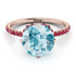 Double Hidden Halo Aquamarine Engagement Ring - Angelina No. 411
