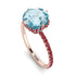 Double Hidden Halo Aquamarine Engagement Ring - Angelina No. 411 image 2