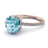 Double Hidden Halo Aquamarine Engagement Ring - Angelina No. 402