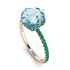 Double Hidden Halo Aquamarine Engagement Ring - Angelina No. 405 image 2