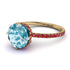 Double Hidden Halo Aquamarine Engagement Ring - Angelina No. 410 image 1
