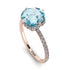 Double Hidden Halo Aquamarine Engagement Ring - Angelina No. 402 image 2