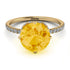 Double Hidden Halo Citrine Engagement Ring - Angelina No. 601 image 2