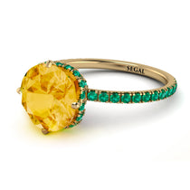 Double Hidden Halo Citrine Engagement Ring - Angelina No. 604 image 1