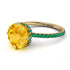 Double Hidden Halo Citrine Engagement Ring - Angelina No. 604 image 1