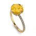 Double Hidden Halo Citrine Engagement Ring - Angelina No. 601