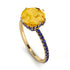 Double Hidden Halo Citrine Engagement Ring - Angelina No. 613