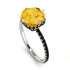 Double Hidden Halo Citrine Engagement Ring - Angelina No. 609 image 3