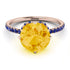 Double Hidden Halo Citrine Engagement Ring - Angelina No. 614 image 2