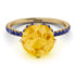 Double Hidden Halo Citrine Engagement Ring - Angelina No. 613 image 3