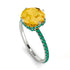 Double Hidden Halo Citrine Engagement Ring - Angelina No. 606 image 3