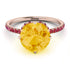 Double Hidden Halo Citrine Engagement Ring - Angelina No. 611