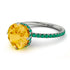 Double Hidden Halo Citrine Engagement Ring - Angelina No. 606 image 1