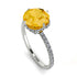 Double Hidden Halo Citrine Engagement Ring - Angelina No. 603 image 3