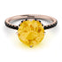 Double Hidden Halo Citrine Engagement Ring - Angelina No. 608 image 2