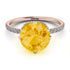 Double Hidden Halo Citrine Engagement Ring - Angelina No. 602 image 2