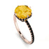 Double Hidden Halo Citrine Engagement Ring - Angelina No. 608