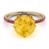 Double Hidden Halo Citrine Engagement Ring - Angelina No. 610