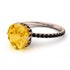 Double Hidden Halo Citrine Engagement Ring - Angelina No. 608 image 1