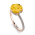 Double Hidden Halo Citrine Engagement Ring - Angelina No. 602 image 3