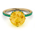 Double Hidden Halo Citrine Engagement Ring - Angelina No. 604 image 2