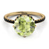 Double Hidden Halo Peridot Engagement Ring - Angelina No. 707