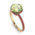 Double Hidden Halo Peridot Engagement Ring - Angelina No. 710 image 2