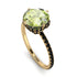 Double Hidden Halo Peridot Engagement Ring - Angelina No. 707