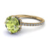 Double Hidden Halo Peridot Engagement Ring - Angelina No. 701 image 1