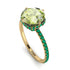 Double Hidden Halo Peridot Engagement Ring - Angelina No. 704 image 2