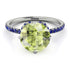 Double Hidden Halo Peridot Engagement Ring - Angelina No. 715 image 3