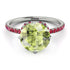 Double Hidden Halo Peridot Engagement Ring - Angelina No. 712 image 3