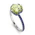 Double Hidden Halo Peridot Engagement Ring - Angelina No. 715 image 2