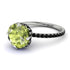Double Hidden Halo Peridot Engagement Ring - Angelina No. 709