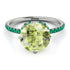 Double Hidden Halo Peridot Engagement Ring - Angelina No. 706 image 3