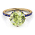 Double Hidden Halo Peridot Engagement Ring - Angelina No. 713